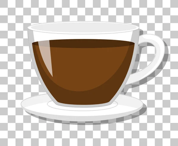 Cup Coffee Isolated Transparent Background Illustration — Stock Vector