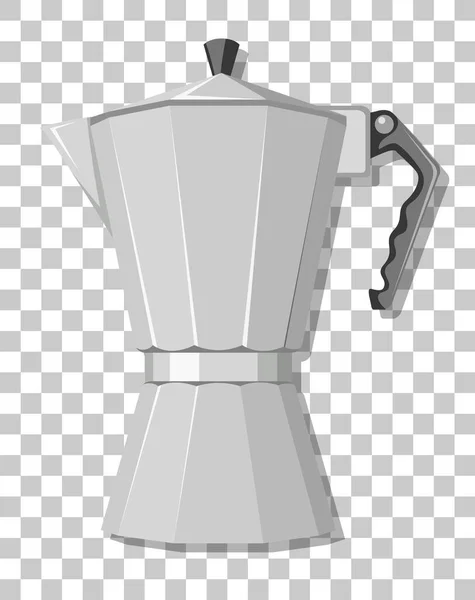 Moka Pot Isolated Transparent Background Illustration — Stock Vector