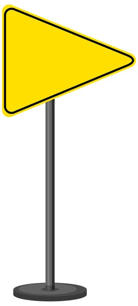 Panneau Signalisation Jaune Sur Fond Blanc Illustration — Image vectorielle