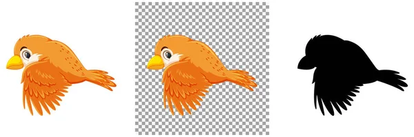 Conjunto Ilustración Personajes Dibujos Animados Aves — Vector de stock