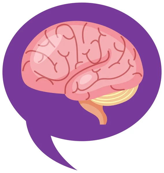 Segno Cerebrale Viola Nel Tema Della Giornata Mondiale Dell Alzheimer — Vettoriale Stock