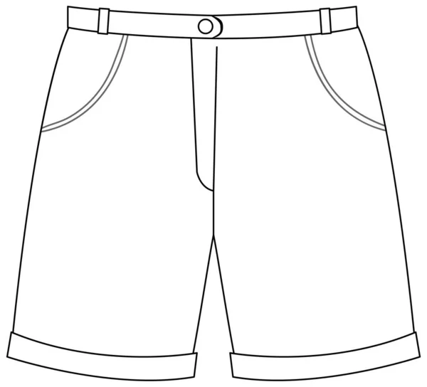 Calça Isolada Sobre Fundo Branco Ilustração — Vetor de Stock