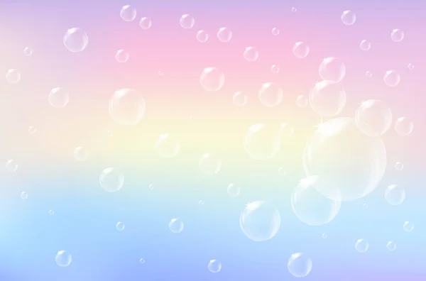 Rainbow Pastel Blurred Bubble Background Illustration — Stock Vector