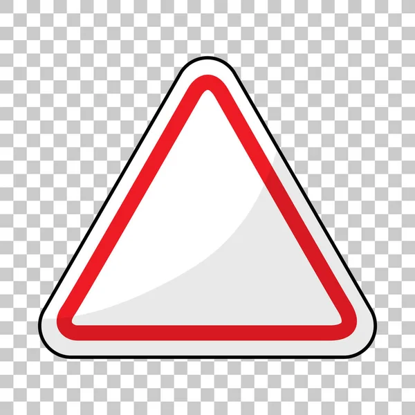 透明背景说明上的空红色交通标志 — 图库矢量图片