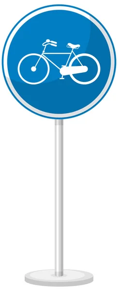 Blaues Verkehrsschild Auf Weißem Hintergrund — Stockvektor