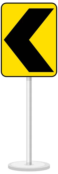 Κίτρινη Προειδοποιητική Πινακίδα Λευκό Φόντο Εικονογράφηση — Διανυσματικό Αρχείο