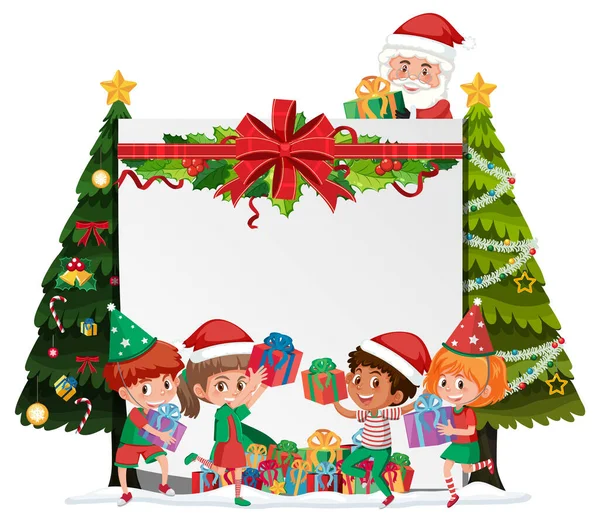 Blank Frohe Weihnachten Rahmen Illustration — Stockvektor