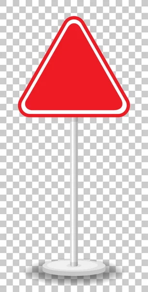 Empty Red Traffic Banner Transparent Background Illustration — Stock Vector