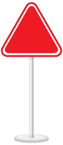 Red Traffic Sign White Background Illustration — Stock Vector