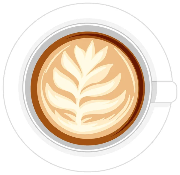 白色背景图上的孤立杯咖啡标识 — 图库矢量图片
