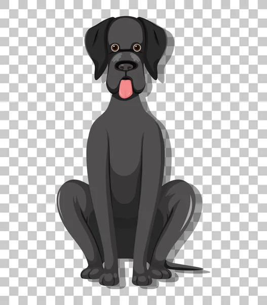 German Shorthaired Pointer Sitting Position Cartoon Character Isolated Transparent Background — Stock Vector