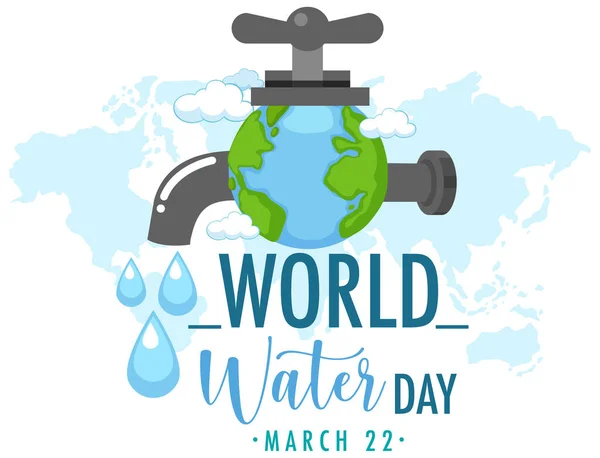 Ilustración Del Día Mundial Del Agua — Archivo Imágenes Vectoriales