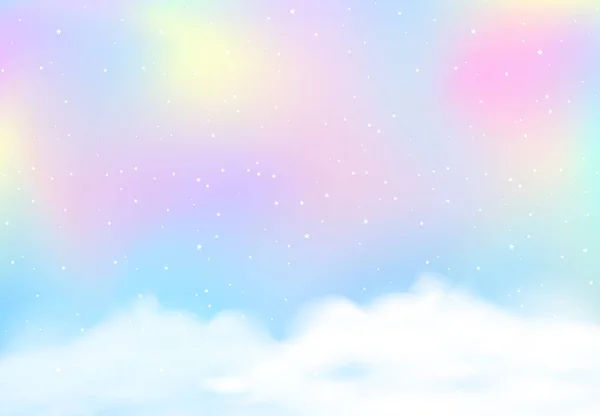 Rainbow Pastel Ciel Flou Illustration Fond — Image vectorielle