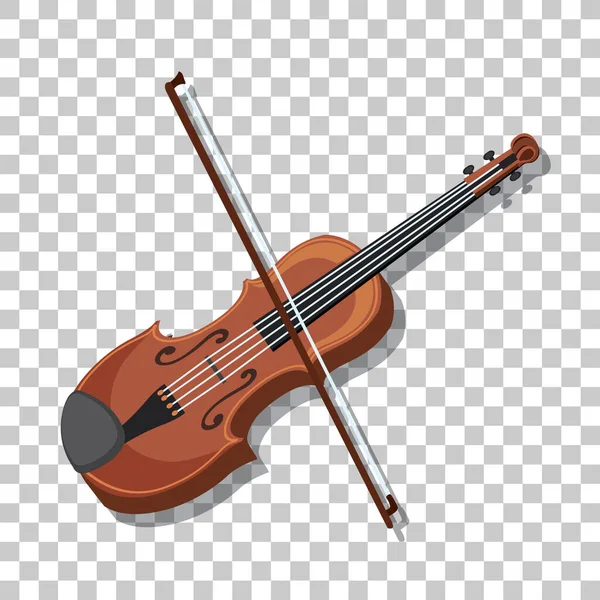 在透明的背景图上分离的古典小提琴 — 图库矢量图片