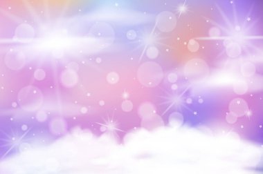 Sihirli masal gökyüzü arkaplan çizimi