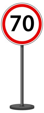 Beyaz arkaplan resimlerinde kırmızı trafik işareti