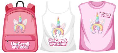 Tek boynuzlu at logosuna sahip kostüm seti