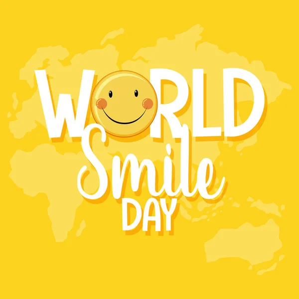 World Smile Day Banner Illustration — Stock Vector