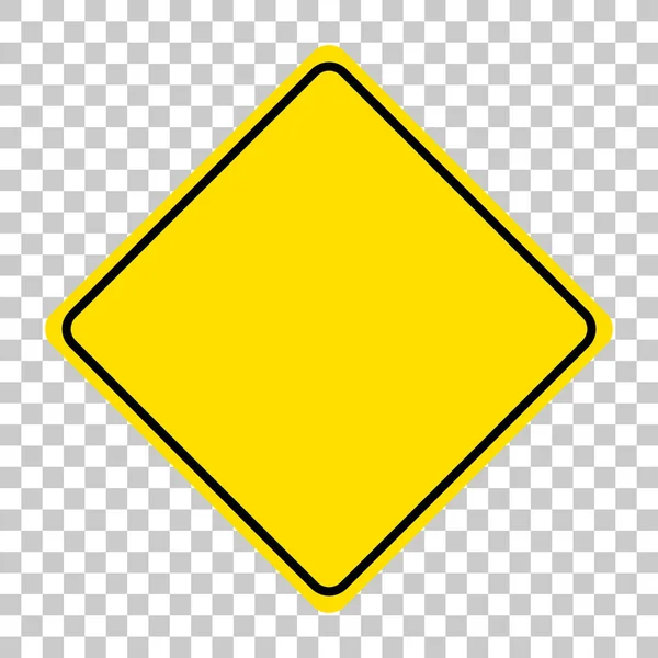 Saydam Arkaplan Illüstrasyonunda Sarı Trafik Uyarısı Işareti — Stok Vektör
