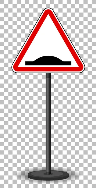 Red Traffic Sign Transparent Background Illustration — Stock Vector