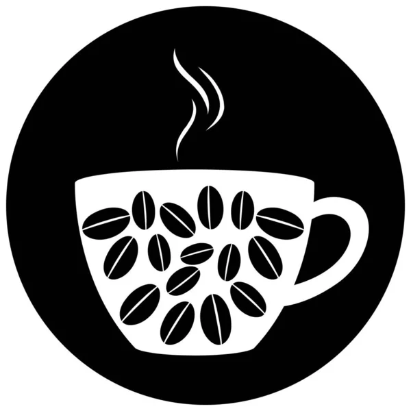 Logo Aislado Taza Café Sobre Fondo Blanco Ilustración — Vector de stock