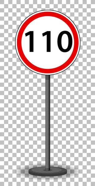 Rood Verkeersbord Transparante Achtergrond Illustratie — Stockvector