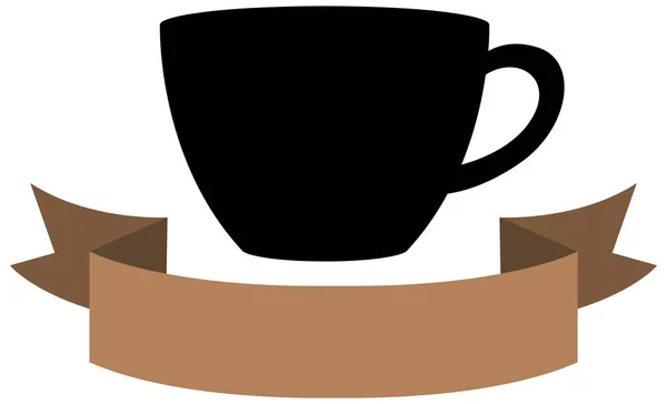 Logo Aislado Taza Café Sobre Fondo Blanco Ilustración — Vector de stock