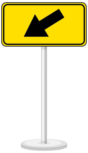 Κίτρινη Προειδοποιητική Πινακίδα Λευκό Φόντο Εικονογράφηση — Διανυσματικό Αρχείο