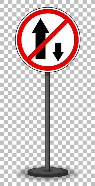 Red Traffic Sign Transparent Background Illustration — Stock Vector