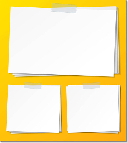 Набор пустой липкой бумаги шаблон иллюстрации