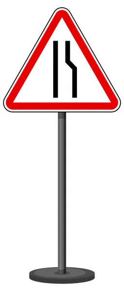 Rood Verkeersbord Witte Achtergrond Illustratie — Stockvector