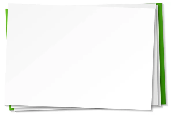 Modèle Note Papier Vierge Sur Fond Blanc Illustration — Image vectorielle