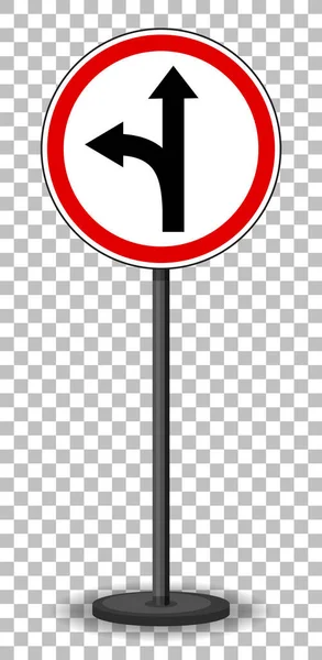 Rood Verkeersbord Transparante Achtergrond Illustratie — Stockvector