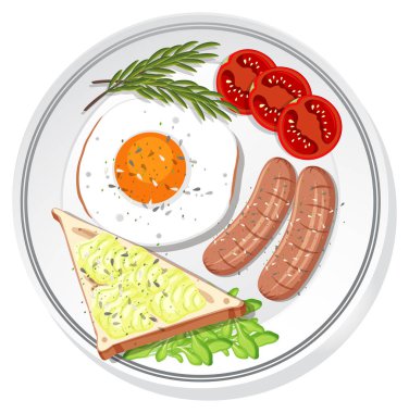 Ayrı bir resimde kahvaltı setinin en üst görüntüsü