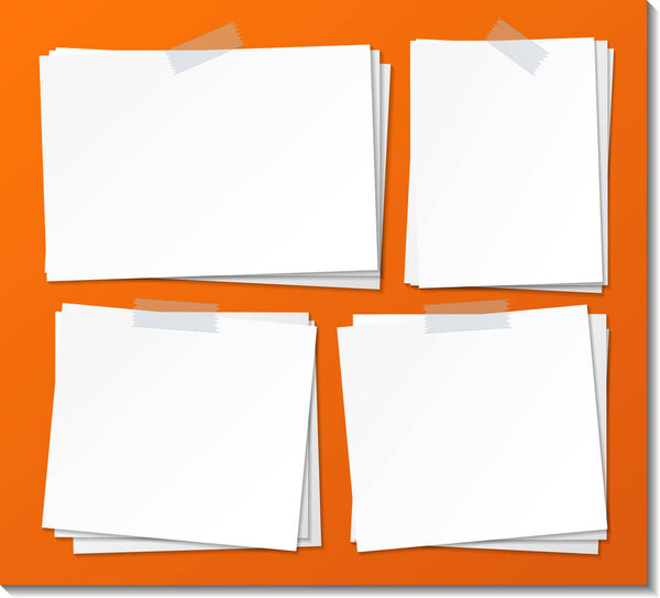 Набор пустой липкой бумаги шаблон иллюстрации