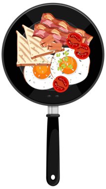 İzole edilmiş resimde kahvaltı.