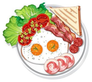 Ayrı bir resimde kahvaltı setinin en üst görüntüsü