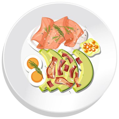 Ayrı bir resimde kahvaltı setinin en üst görüntüsü