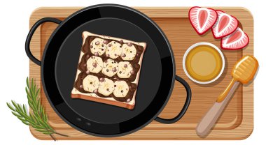 Pano çizimi ile kahvaltı hazır.