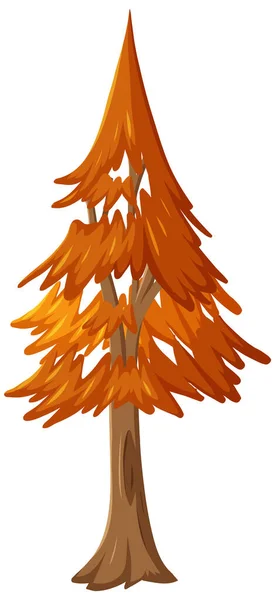 Изолированное Осеннее Дерево Белом Фоне — стоковый вектор