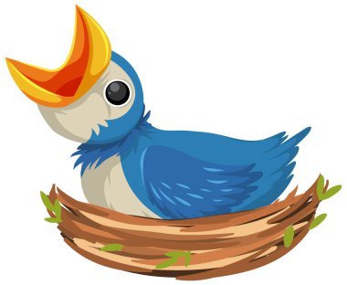 Aç piliçler çizgi film karakteri çizimi