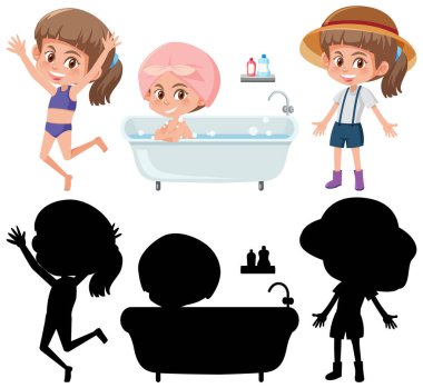 Farklı aktivitelerde bulunan bir kız grubu