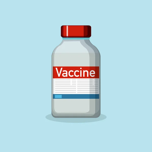 Covid Vaccine Bottle Isolated Illustration — Stock Vector