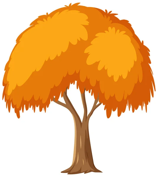 Isolierte Herbst Baum Auf Weißem Hintergrund Illustration — Stockvektor