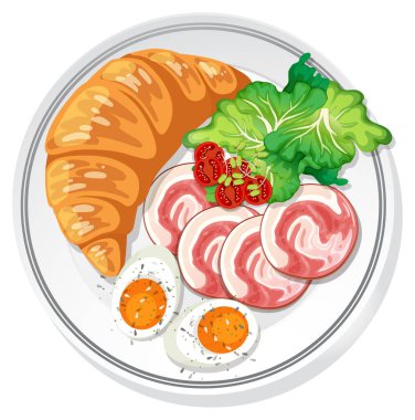 Ayrı bir resimde kahvaltı setinin en üst görüntüsü