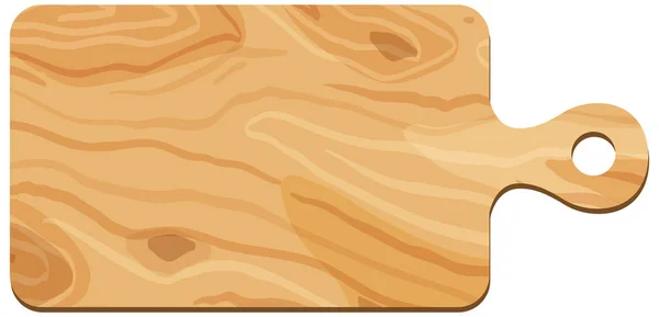 Wooden Cutting Board Isolated Illustration — Stock Vector