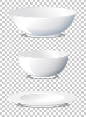Beyaz düz tabaka yan görünüm çizimi