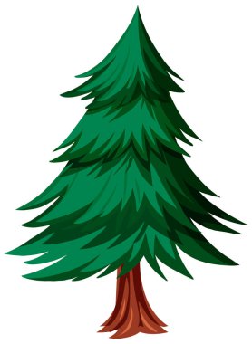 Beyaz arkaplanda izole edilmiş Noel ağacı