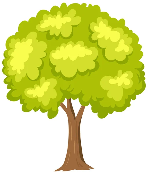 Einfache Baum Auf Weißem Hintergrund Illustration — Stockvektor