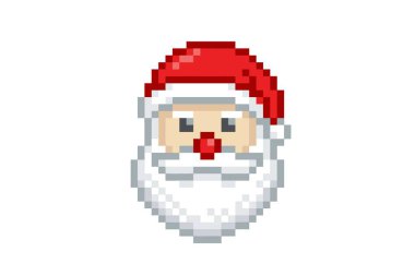 Beyaz arka planda kırmızı şapka ve beyaz sakal takan Noel Baba 'nın resimli resmi..